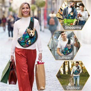 🐶Pet Dog & Cat Sling Carrier Breathable Mesh Travel Safe Sling Bag🐶NWT